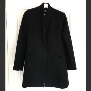 Reformation Long Black Coat Size XS